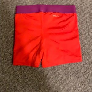 all red nike shorts womens